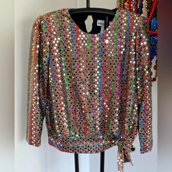Vintage Shiny Blouse - Picture 1 of 5